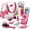Pink, variant on Stargo Play Wallet for Boys with Money and Pretend Play Toys, Cellphone, Smartwatch, Keys, Sunglasses, Toddler Wallet for Kids Ages 3 4 5 6 7 8 9 10 11 12 - Grown Up Pretend Play Set for Kids