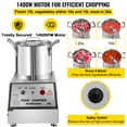 thumbnail image 4 of Procesador de alimentos comercial VEVOR 110V 15L molinillo de granos de acero inoxidable 1400W, 4 of 9