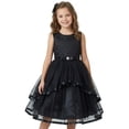 thumbnail image 4 of Vestido de Niña de Flores Negro para Boda, Fiesta, Dama de Honor, 10 Años, 4 of 11