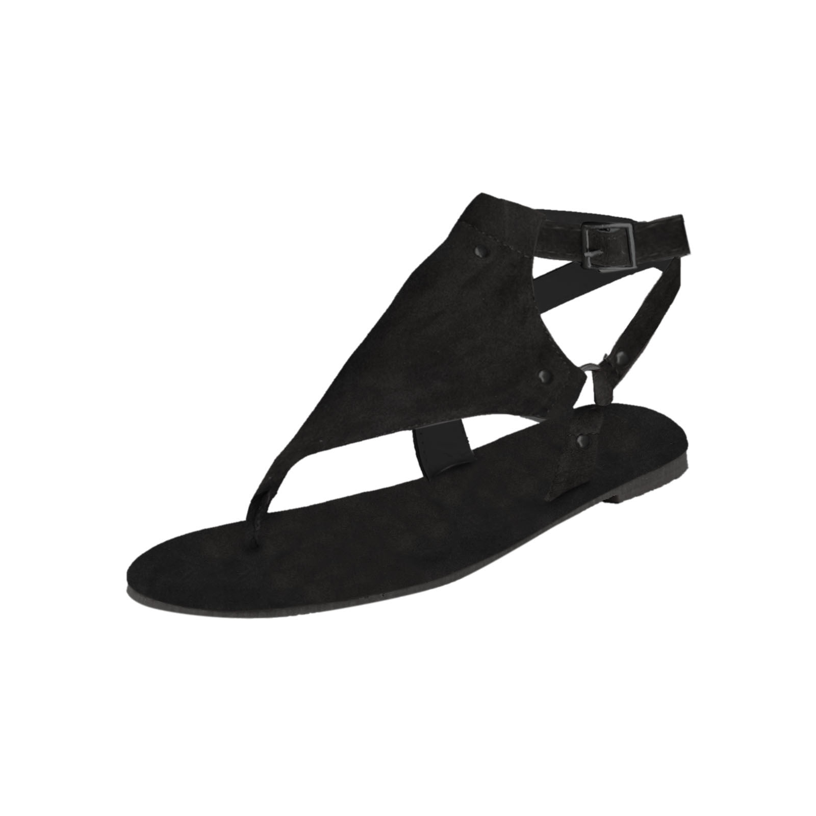 Women‘s Flat Sandals Open Toe Ladies Beach Sandals Buckle Strap Flip Flops Shoes 