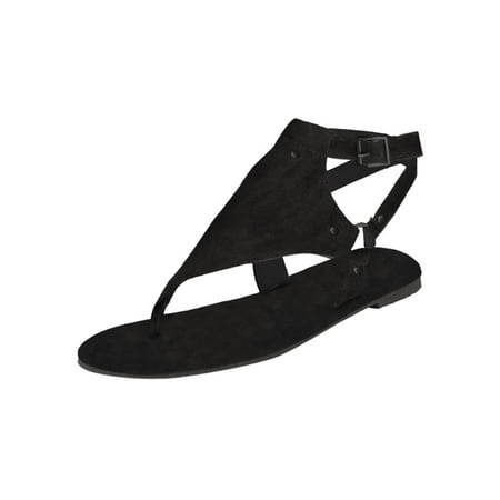 

Women‘s Flat Sandals Open Toe Ladies Beach Sandals Buckle Strap Flip Flops Shoes