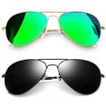 thumbnail image 1 of Gafas de Sol Joopin Sobredimensionadas Polarizadas Aviador 2 Paquetes Negro, 1 of 6