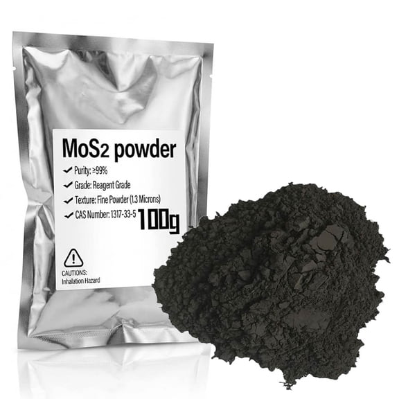 IYABMNF Molybdenum Disulfide Ultrafine Powder 99% Purity, High Temperature Dry Lubricant Additive, Anti-Friction Anti-Wear Powder for Metal Gears, Bearings, Industrial Machinery Lubrication,1pk