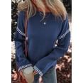 thumbnail image 4 of Jersey Dokotoo para mujer, cuello redondo, cuello redondo, manga acampanada, talla S, 4 of 6