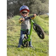 Strider 12 Sport Bike, Green - No Pedal Balance Bicycle for Kids 1 to 4 Years - Includes Safety Pad, Padded Seat, Mini Grips, Flat-Free Tires-Easy Assembly, Tool-Free Adjustments