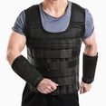 thumbnail image 2 of Black Mesh & Cotton Weighted Vest Shell - Ideal for Strength Training, Muscle Building & Fat Loss - Adjustable Loading Up to 35kg/77lb - Lightweight 0.8kg Design - Size 55x44cm (21.7x17.3in) -, 2 of 6
