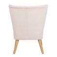 thumbnail image 5 of SAFAVIEH June Mid-Century Retro Solid Tufted Accent Chair, Pale Pink/Natural, 5 of 11