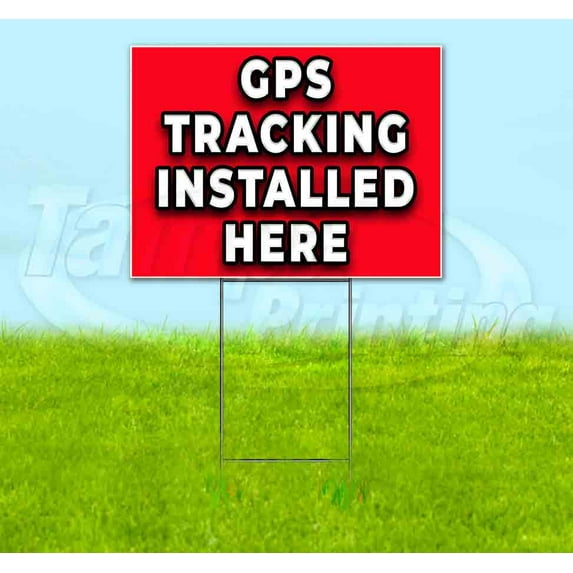 Keyless Entry Installed Here (18" x 24") Yard Sign, Includes Metal Step Stake