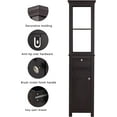 Spirich Home Bathroom Freestanding Storage with Two Tier Open