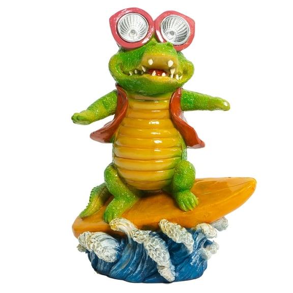 Solar Crocodile Garden Decoration Surfing