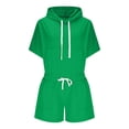 thumbnail image 4 of CHUMUD Women's Summer 2 Piece Shorts Sets Oversized Hooded Tops Short Sleeve Travel Outfits Fashion Matching Clothing Outfits, 4 of 8