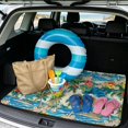 thumbnail image 2 of KEIAHUAN Tropical Ocean Palm Car Trunk Mat 29" x 39", Anti-Slip Rear Trunk Liner Full Protection Cars Accessories Universal Fit for Most Sedan, 2 of 6