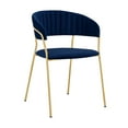 thumbnail image 2 of Nara Modern Velvet and Gold Metal Leg Dining Room Chairs - Set of 2, 2 of 3