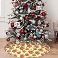 thumbnail image 5 of Rateoe Fruit Print Christmas Tree Skirt 30" for Xmas Holiday New Year Party Circle Tree Mat Ornaments Decoration, 5 of 7