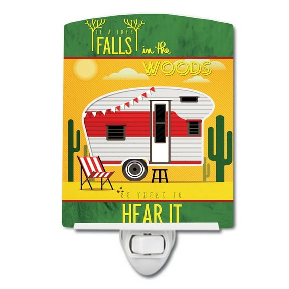 Caroline's Treasures BB5483CNL Be in the Woods Retro Camper Desert Ceramic Night Light, 6x4x3", multicolor