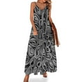 thumbnail image 1 of Ondas de vida 5 dibujo digital en blanco y negro Vestido sin mangas Vestidos para mujer 2024 Vestido de fiesta de lujo para mujer Vestido de noche de graduación, 1 of 7