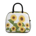 thumbnail image 3 of Insulated Lunch Bag for Women, Floral Print Oxford Fabric Lunch Box, Leakproof Thermal Cooler Tote for Work, School & Picnic, Sunflower Floral Print, 3 of 5