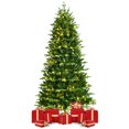 thumbnail image 1 of Costway 7FT Pre-Lit Hinged Christmas Tree 2458 PE & PVC Tips w/ 450 Lights & Foot Switch, 1 of 10