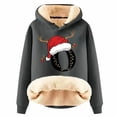 thumbnail image 1 of WILLBEST Sudadera con Capucha y Estampado Navideño de Mujer, con Espalda de Lana, Cálida, de Lana, Ideal para El Invierno Modelo 1169 XX-Grande, 1 of 4