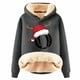 thumbnail image 1 of WILLBEST Sudadera con Capucha y Estampado Navideño de Mujer, con Espalda de Lana, Cálida, de Invierno, Estilo Pullover, Modelo 1170 XXX-Grande, 1 of 4