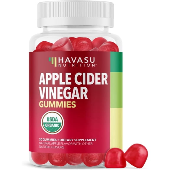 Havasu Apple Cider Vinegar ACV Gummies for Natural Detox Weight Loss and Belly Control, 60 Count