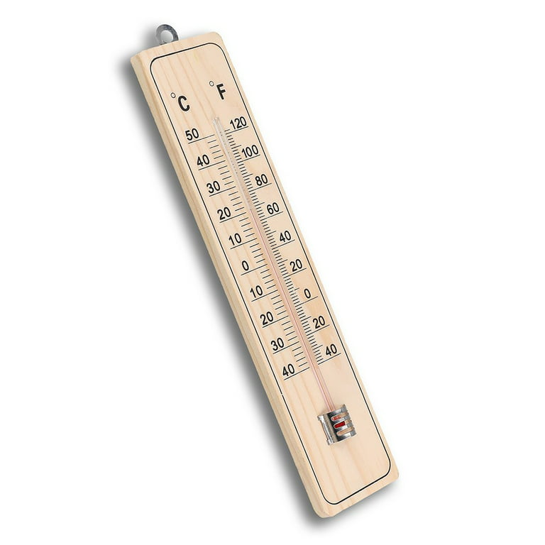 5Pcs Thermometer Outdoor Indoor Wooden Scale Thermometer