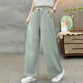thumbnail image 5 of ClodeEU Womens High Waisted Wide Leg Drawstring Pants,Loose Fit Lounge Sweatpants with Pockets Light Blue,Womens Plus XXXL, 5 of 6