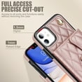 thumbnail image 3 of Case for iPhone 11, Crossbody Wristlet Case Wallet with RFID Blocking Card Slots KickStand Flip Folio PU Leather Magnetic Protective Cover Women for iPhone 11, Rosegold, 3 of 9