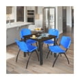 thumbnail image 3 of Regency Kee 30 in. Small Square Breakroom Table- Neo Walnut Top, Black Legs, 3 of 5