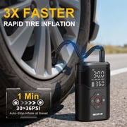 NEXPOW Portable Tire Inflator Air Compressor, 150 PSI Air Pump for Car Tires, 3X Fast Inflation with Dual-Screen Display, Cordless Tire Pump for Car, Motorcycle, Bike & Ball