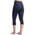 thumbnail image 6 of Fishers Finery Womens Ecofabric Active Yoga High Waist Workout Capri; Breathable Fabric (Navy, S), 6 of 6
