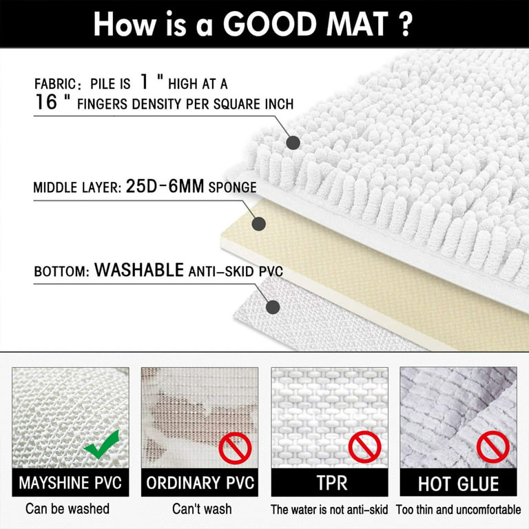 MAYSHINE Bath Mat Runners for Bathroom Rugs, Long Floor Mats, Extra Soft