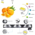 thumbnail image 4 of Modern Square Acrylic 6-Light Vanity Light With Wall Mount In Black Design, 4 of 8