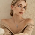 thumbnail image 3 of Inadays 925 Cross Necklace for Women 17.7 inch Chain, Cubic Zirconia Faith Silver Cross Pendant Necklaces,Birthdays Mother's Day Christmas Gift Valentine's Day, 3 of 7