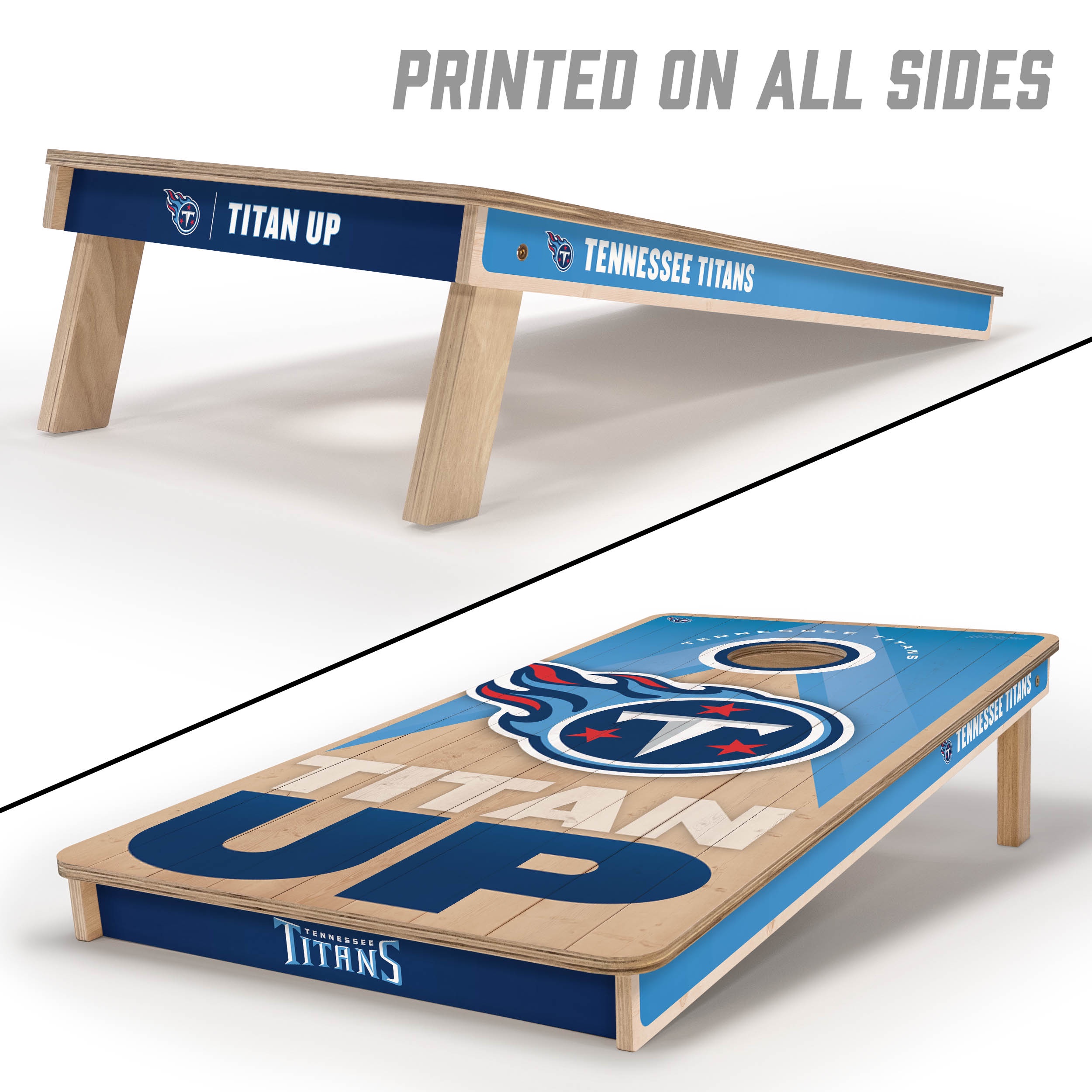 YouTheFan NFL Tennessee Titans 2x4 Slogan Series Cornhole