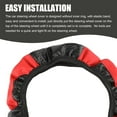 thumbnail image 4 of Car Steering Wheel Cover, 15 Inch Carbon Fiber Leather Full Surround Steering Wheel Protector, Anti-Slip Breathable Elastic Wheel Cover, Universal Car Interior Accessories for Most Vehicles, Red, 4 of 8