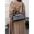thumbnail image 6 of Genuine Cowhide Leather Women Satchel,Crocodile Embossed Crossbody Shoulder Handbag, 6 of 8