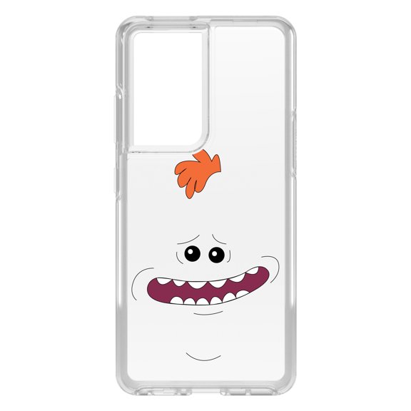 DistinctInk Clear Shockproof Hybrid Case for Galaxy S21 ULTRA 5G (6.8" Screen) - TPU Bumper, Acrylic Back, Tempered Glass Screen Protector - "Exsistence is Pain" Face