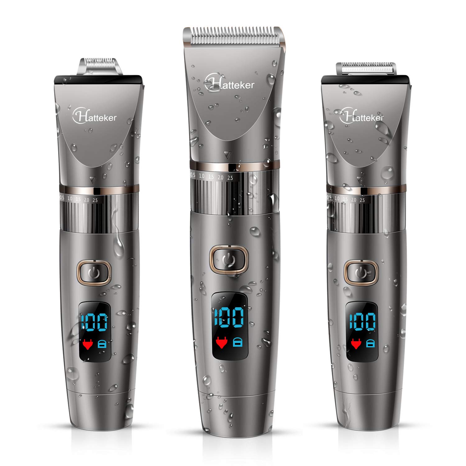 hatteker mens beard trimmer cordless hair trimmer hair clipper detail trimmer 3 in 1