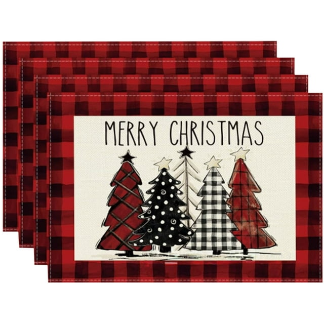 Décorations de Noël, Napperons de Noël, Décorations de table de Noël