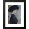 thumbnail image 2 of Paul César Helleu 14x18 Black Modern Framed Museum Art Print Titled - Portrait of a Profile Woman, 2 of 5