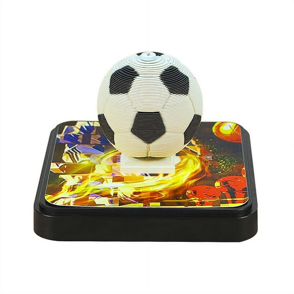 2026 3D Paper Sculpture Desk Calendar, Art Notepad Calendar Football Tear Away Paper Carving Calendar, 3D Memo Pad Art DIY Christmas Gift for School Home Office