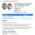 thumbnail image 2 of Front Brake Rotor Set - Compatible with 1993 - 1997 Honda Civic del Sol 1994 1995 1996, 2 of 2