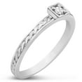 thumbnail image 2 of SuperJeweler Diamond Solitaire Promise Ring In White Gold for Women, 2 of 8