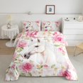 thumbnail image 2 of Homewish Western White Horse Bedding Comforter Set for Women, Romantic Pink Rose Twin Comforter Sets, Kawaii Rustic Animal Reversible Bedding Set, Luxury Bedroom Decor, 2 Pieces, 2 of 8