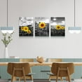 thumbnail image 3 of JANS.NO1 Modern Canvas Wall Art for Bedroom Wall Decoration for Living Room Vintage Flowers Picture Watercolor Painting Kitchen Home Decor Abstract Canvas Print Artwork Bathroom Wall Mural 3 Piece, 3 of 7
