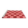 thumbnail image 2 of Ahgly Company Machine Washable Indoor Rectangle Checkered Red Modern Area Rugs, 4' x 6', 2 of 4