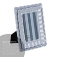 thumbnail image 3 of Sterling & Noble Home – 4x6 Picture Frame – Double Ruffle Light Blue Ceramic Photo Frame, 3 of 16
