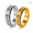6, variant on Rotating Couple Rings 2-Pack, Gold & Silver 304 Stainless Steel Spinner Open Band Rings, Adjustable Fidget Fashion Rings for Everyday Wear & Gift