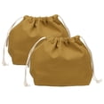 thumbnail image 1 of Uxcell 2 Pcs Bolsa de Maquillaje con Cordón, Bolsa Cosmética de Lona de 7.3" para Mujeres, Organizador de Artículos de Tocador para Viajes, Color Marrón, 1 of 7